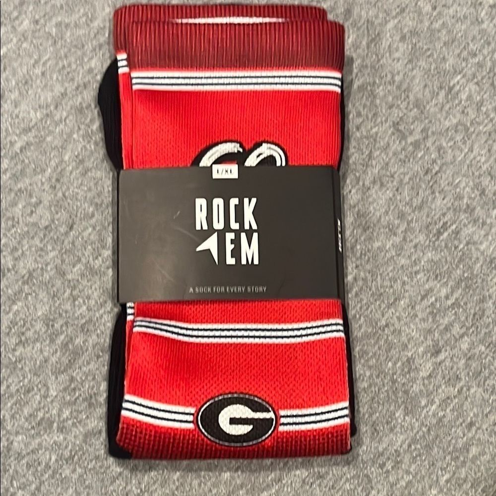 Rock Em Georgia Bulldogs socks.
